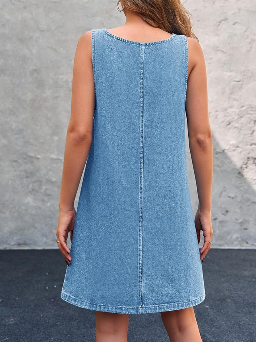Piper - rochie salopetă casual din denim — imagine 5