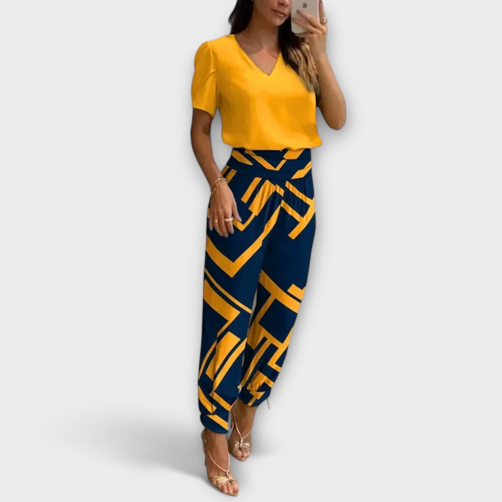 Quinn - Set elegant de top și pantaloni — imagine 2