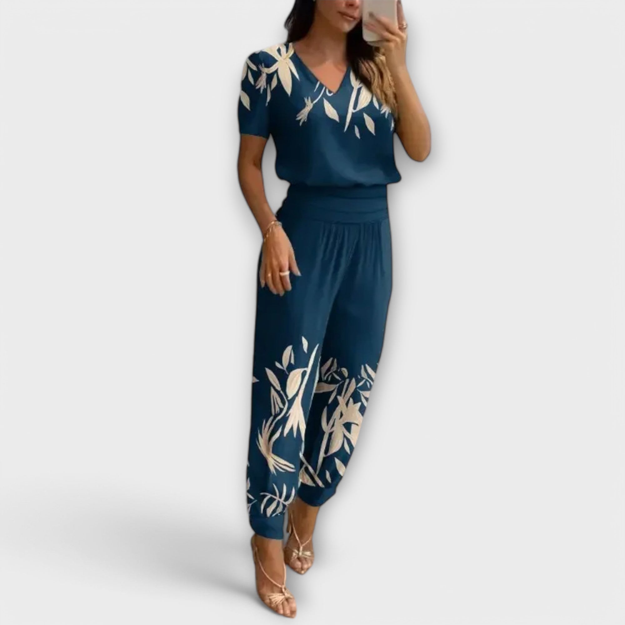 Quinn - Set elegant de top și pantaloni — imagine 3