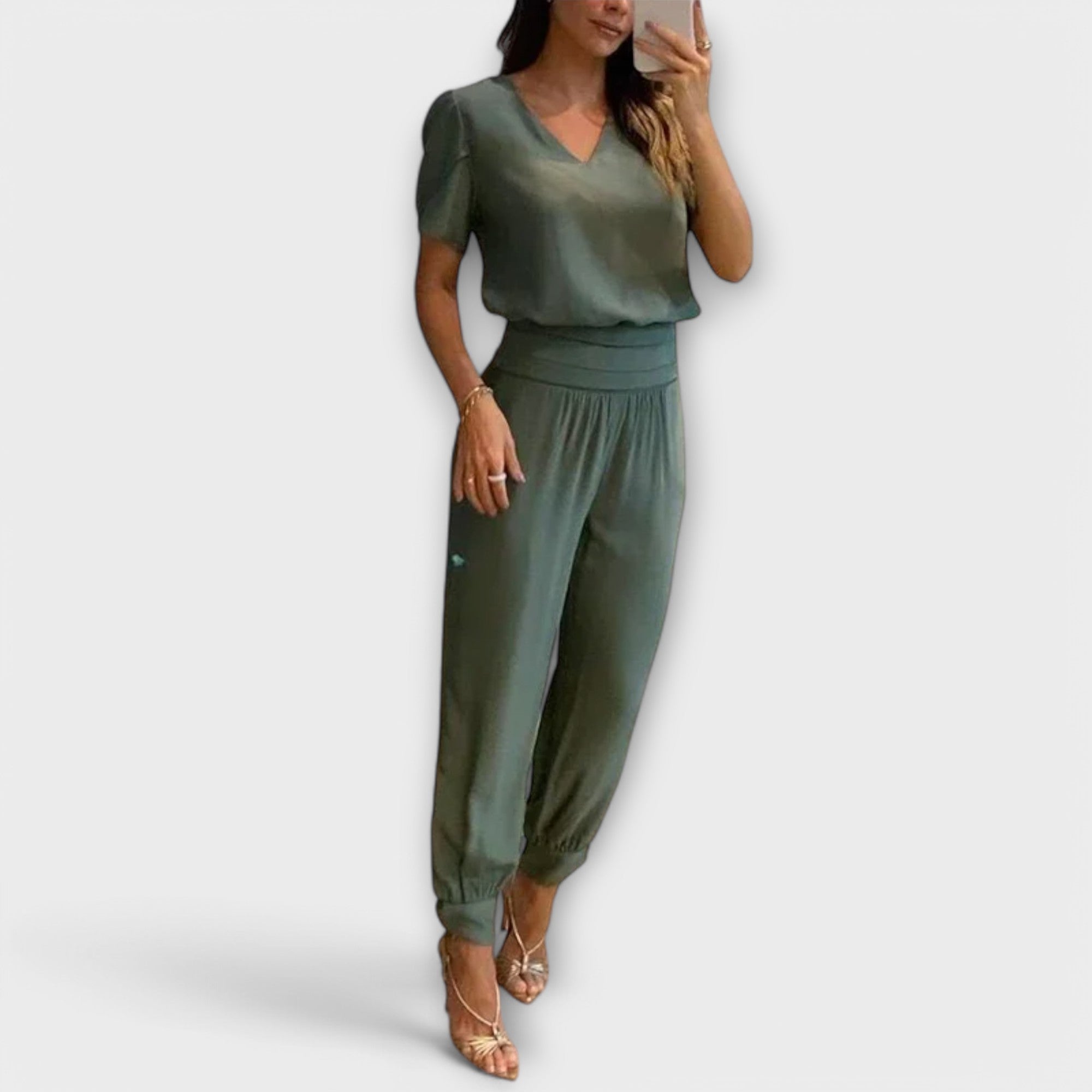 Quinn - Set elegant de top și pantaloni — imagine 5