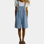 Rachel - salopetă scurtă din denim cu bumbac moale la atingere — imagine 1