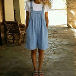 Rachel - salopetă scurtă din denim cu bumbac moale la atingere — imagine 2
