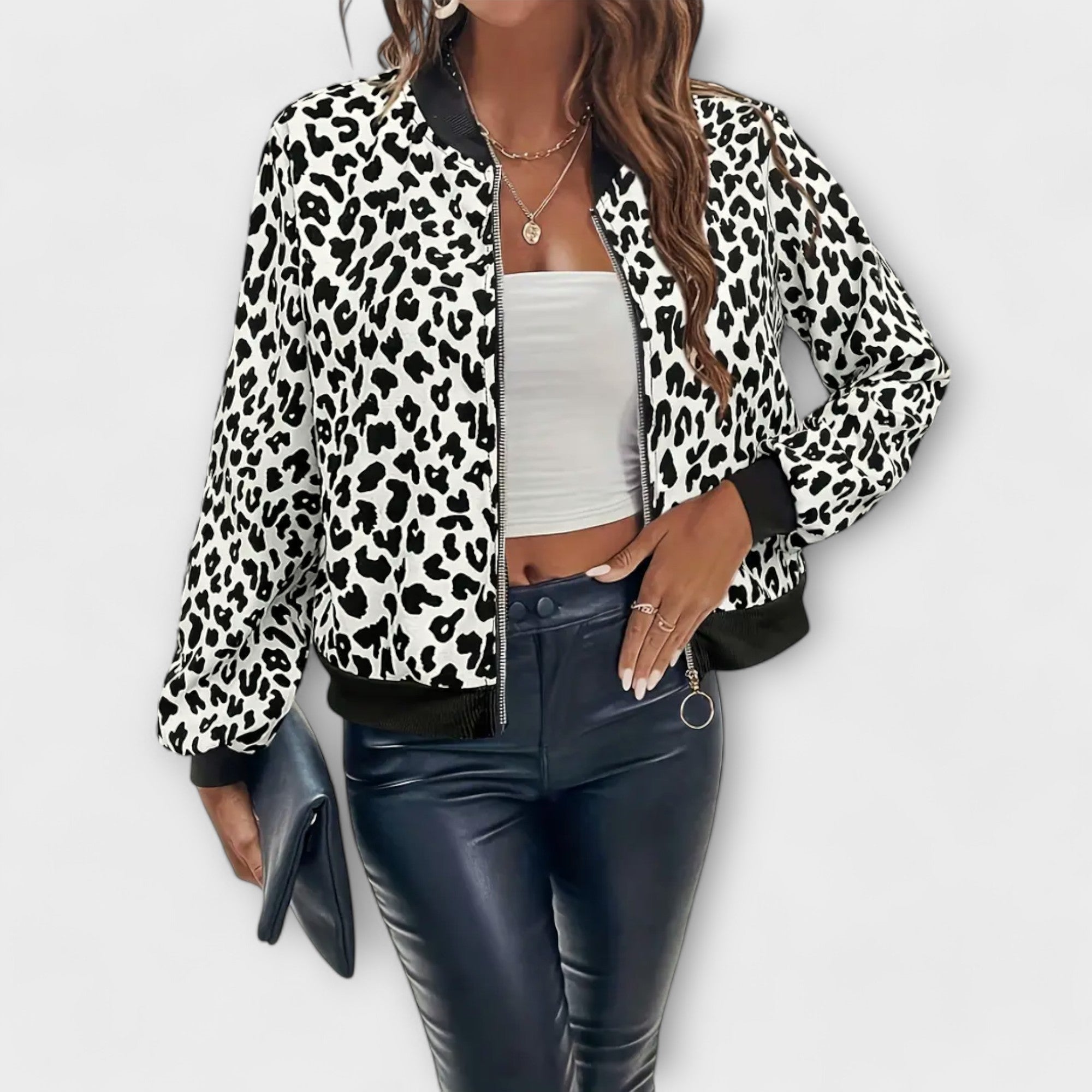 Raquel – jachetă elegantă cu imprimeu leopard — imagine 9