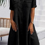 Rebecca - rochie midi casual în stil denim — imagine 5