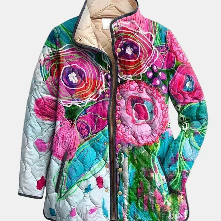 Tessa - Jachetă matlasată cu imprimeu floral — imagine 1