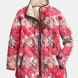 Victoria - Jachetă matlasată roz fermecătoare cu imprimeu floral — imagine 1