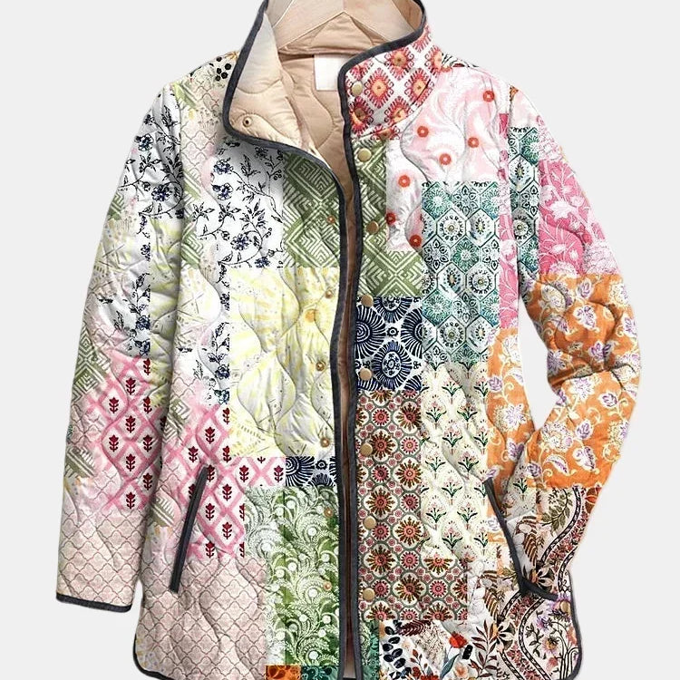 Daphne - Jachetă matlasată cu imprimeu floral — imagine 1