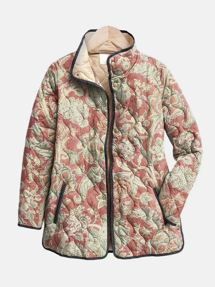 Grace - Jachetă matlasată casual cu imprimeu floral retro — imagine 1