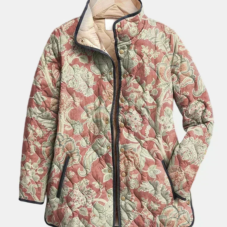 Grace - Jachetă matlasată casual cu imprimeu floral retro — imagine 1