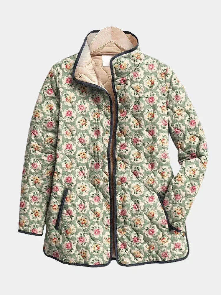 Harper - Jachetă matlasată cu imprimeu floral retro — imagine 1