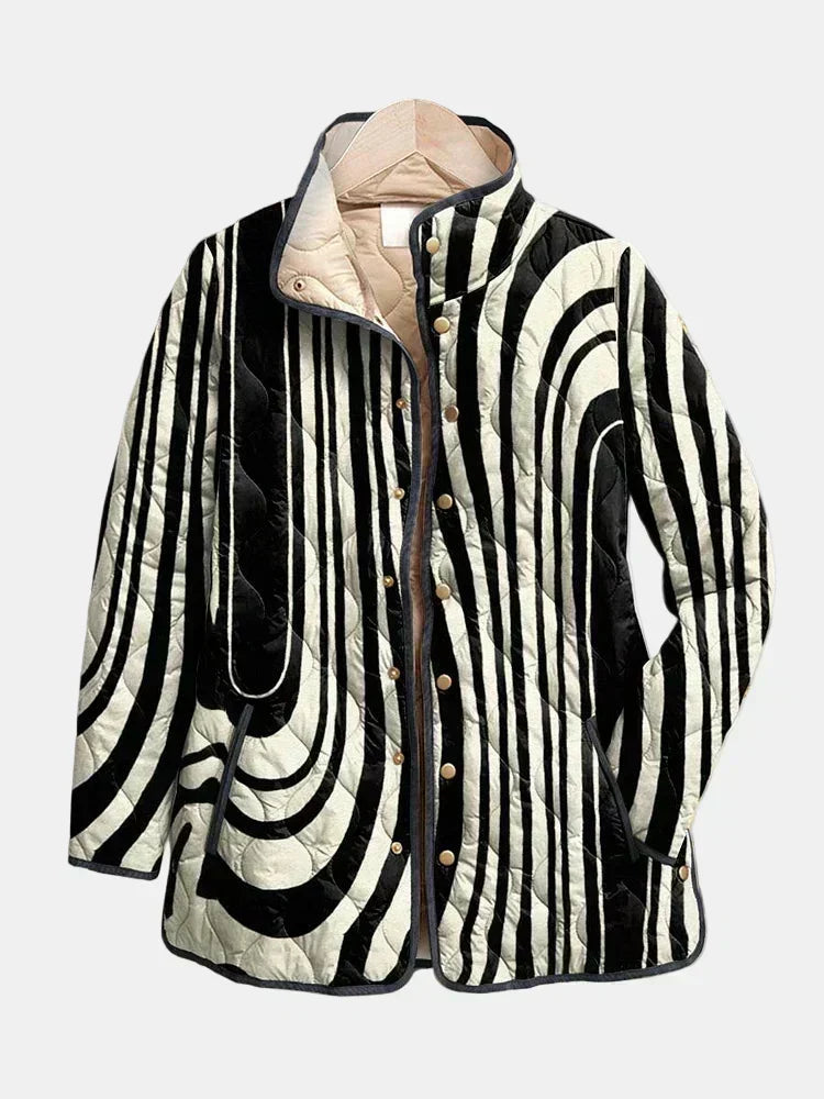 Isla - jachetă matlasată casual cu model geometric abstract — imagine 1