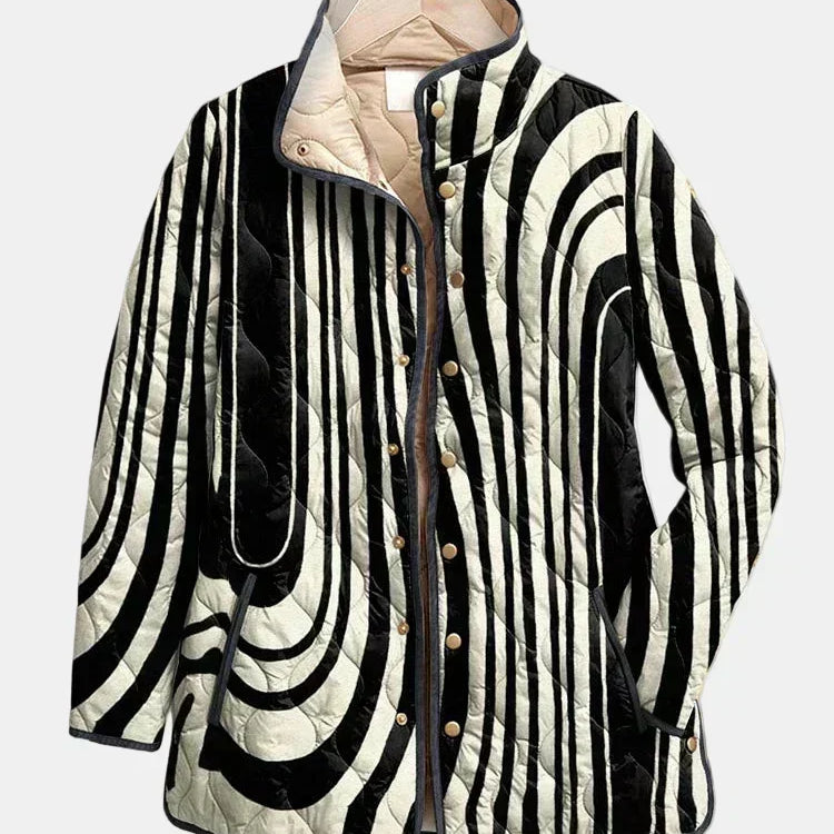 Isla - jachetă matlasată casual cu model geometric abstract — imagine 1