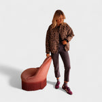 Rosa - jachetă modernă cu imprimeu leopard — imagine 2