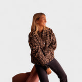 Rosa - jachetă modernă cu imprimeu leopard — imagine 6