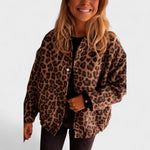 Rosa - jachetă modernă cu imprimeu leopard — imagine 9