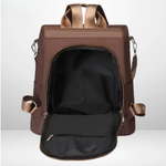 Rosalba | Rucsac antifurt — maro, interior