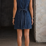 Rosalie - rochie salopetă casual din denim — imagine 3