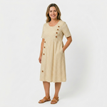 Ruby - Rochie midi cu dungi — imagine 3