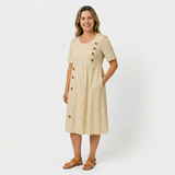 Ruby - Rochie midi cu dungi — imagine 3