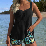 Sabrina - costum de baie din două piese, tankini cu dungi și slip — imagine 1