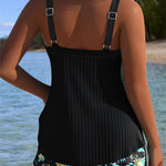 Sabrina - costum de baie din două piese, tankini cu dungi și slip — imagine 3