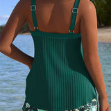 Sabrina - costum de baie din două piese, tankini cu dungi și slip — imagine 5
