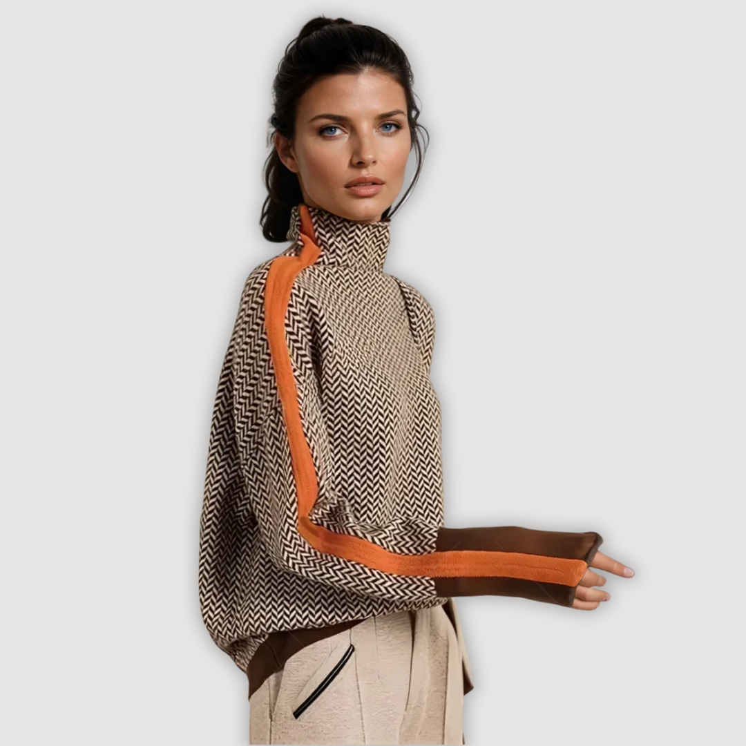 Sadie - pulover elegant cu guler înalt — imagine 1