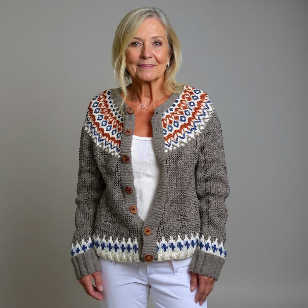 Cardigan islandez retro Sadie — imagine 1