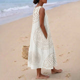 Sadie - Rochie maxi texturată fără mâneci — imagine 2