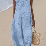 Sadie - Rochie maxi texturată fără mâneci — imagine 5