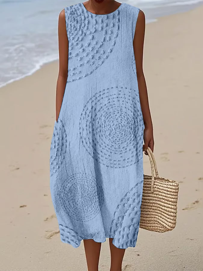 Sadie - Rochie maxi texturată fără mâneci — imagine 5