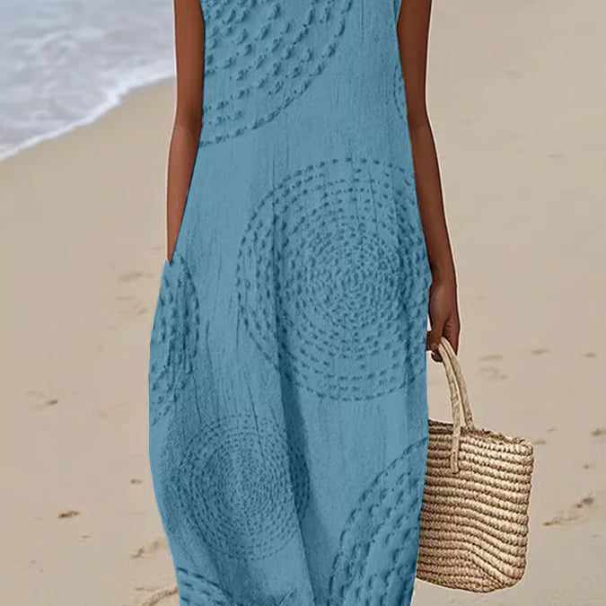 Sadie - Rochie maxi texturată fără mâneci — imagine 6
