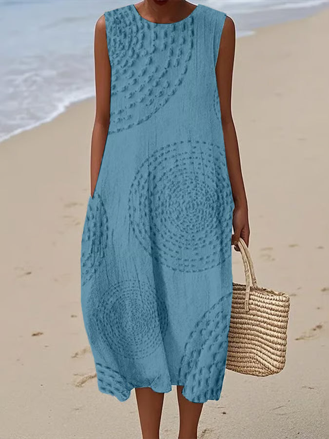 Sadie - Rochie maxi texturată fără mâneci — imagine 6