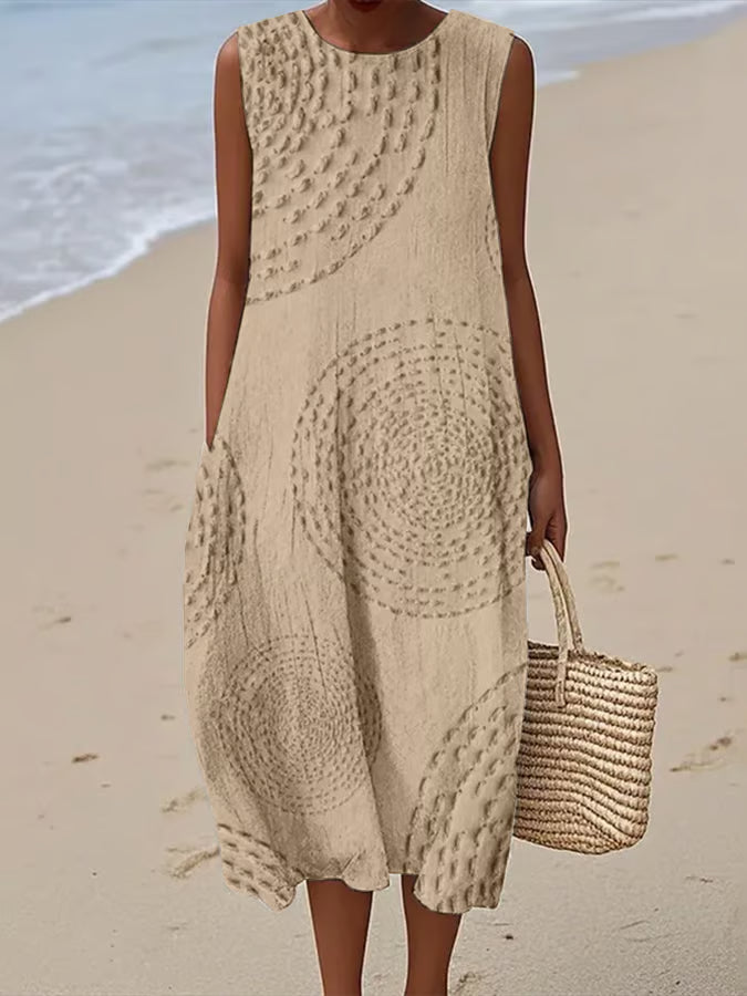 Sadie - Rochie maxi texturată fără mâneci — imagine 7