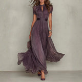 Samantha - rochie maxi din șifon retro șic — imagine 1