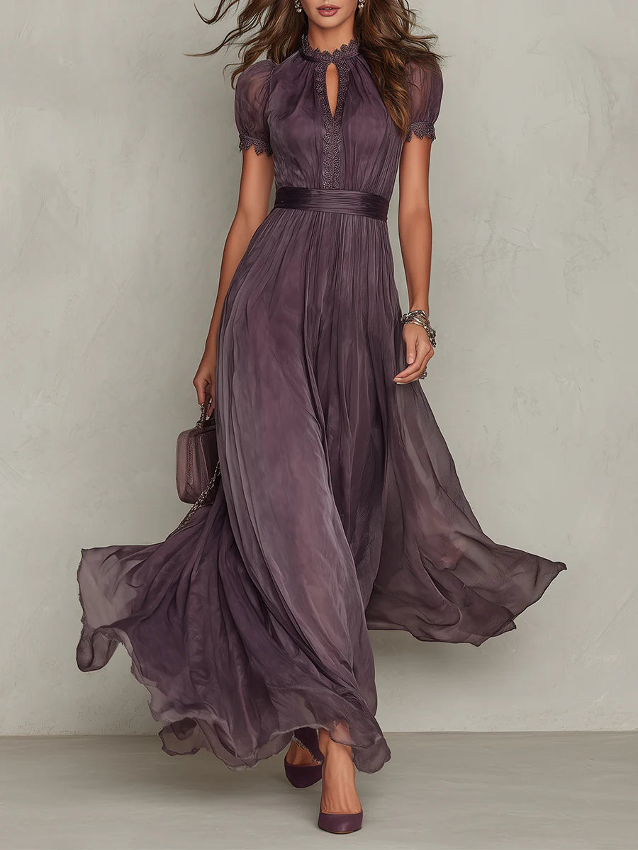 Samantha - rochie maxi din șifon retro șic — imagine 2