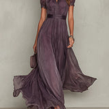 Samantha - rochie maxi din șifon retro șic — imagine 2