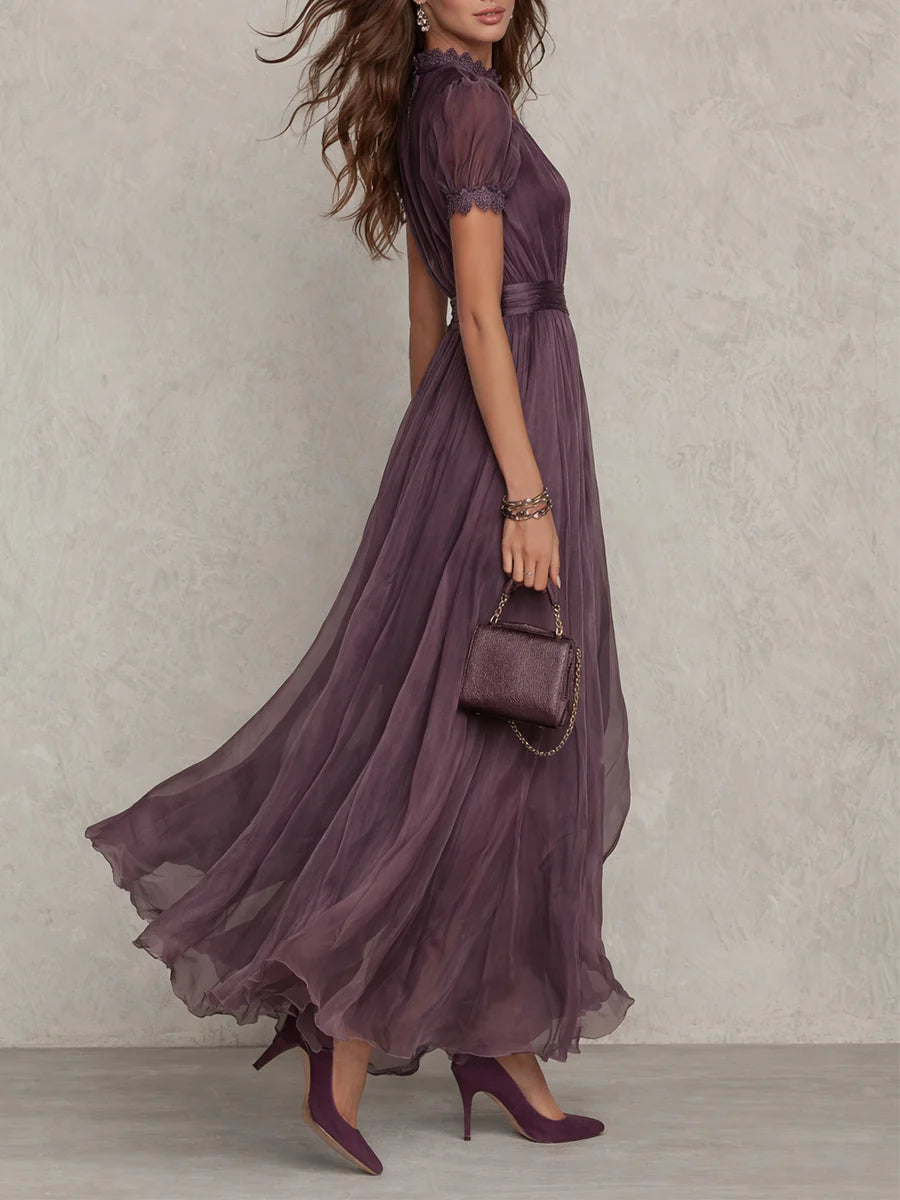 Samantha - rochie maxi din șifon retro șic — imagine 3
