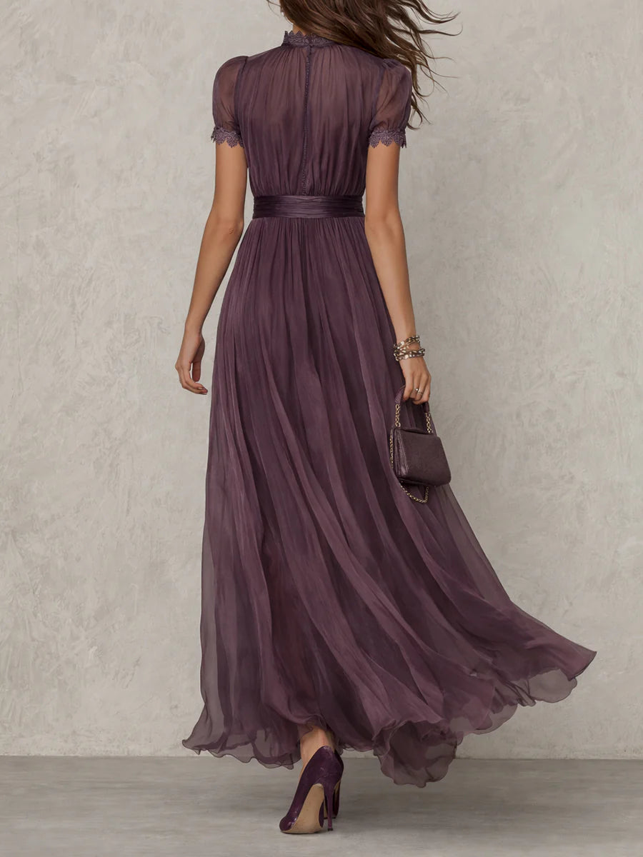 Samantha - rochie maxi din șifon retro șic — imagine 4