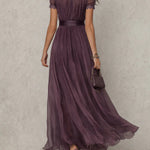 Samantha - rochie maxi din șifon retro șic — imagine 4