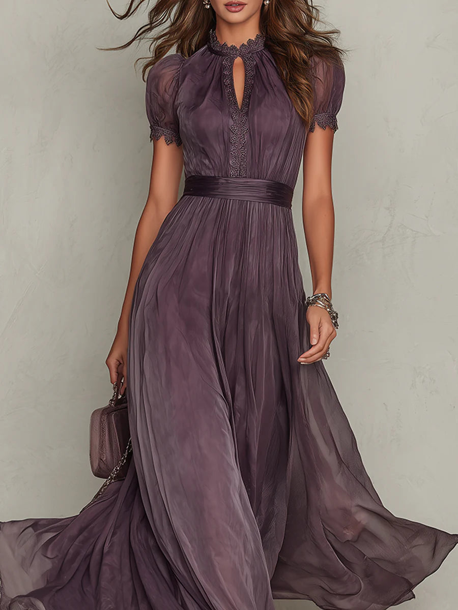 Samantha - rochie maxi din șifon retro șic — imagine 5