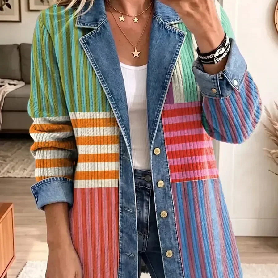 Samantha - jachetă retro geometrică — imagine 1