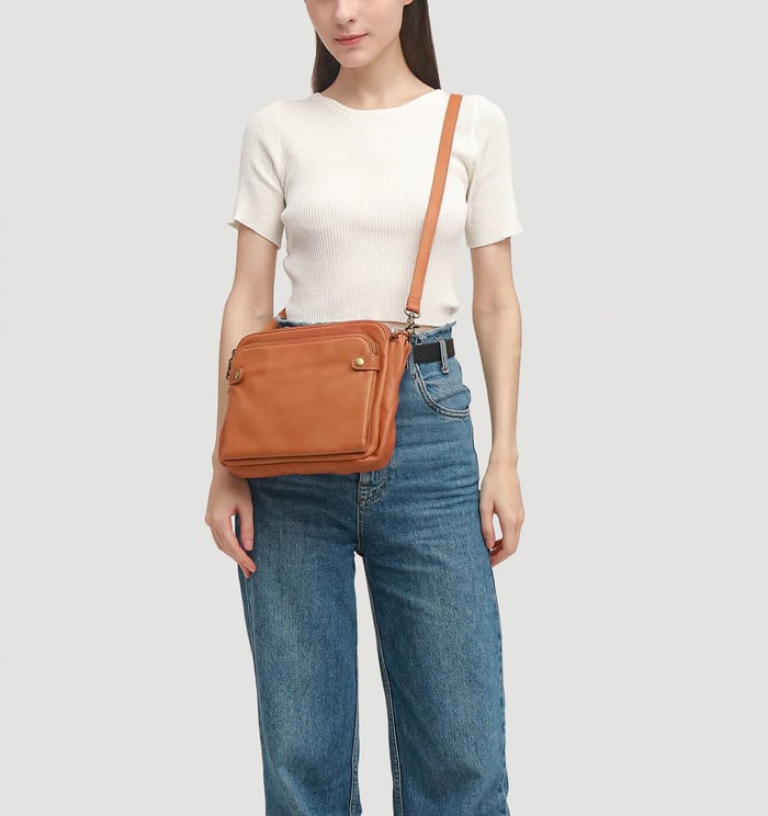 Savannah - o geantă elegantă crossbody cu trei straturi — imagine 9