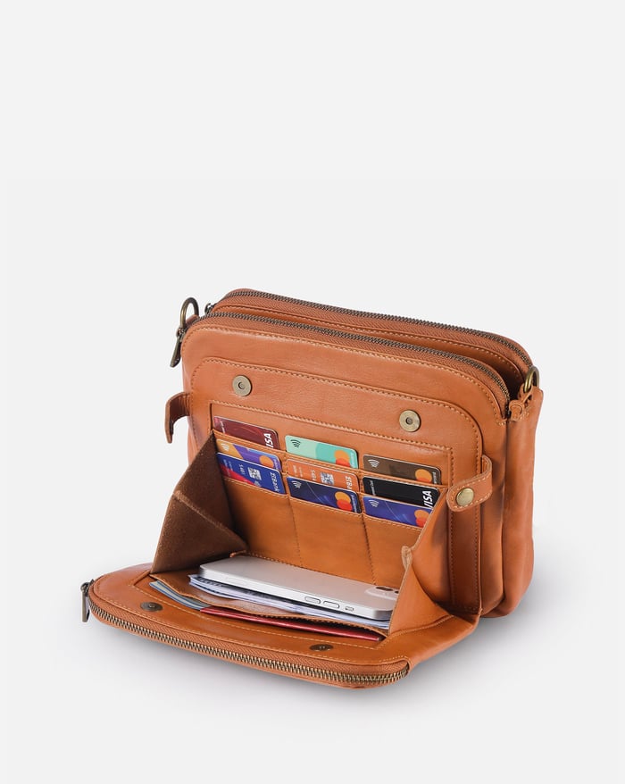 Savannah - o geantă elegantă crossbody cu trei straturi — imagine 10