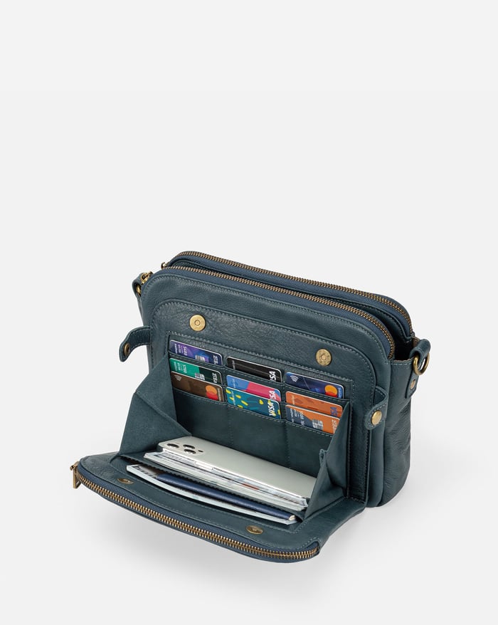 Savannah - o geantă elegantă crossbody cu trei straturi — imagine 15