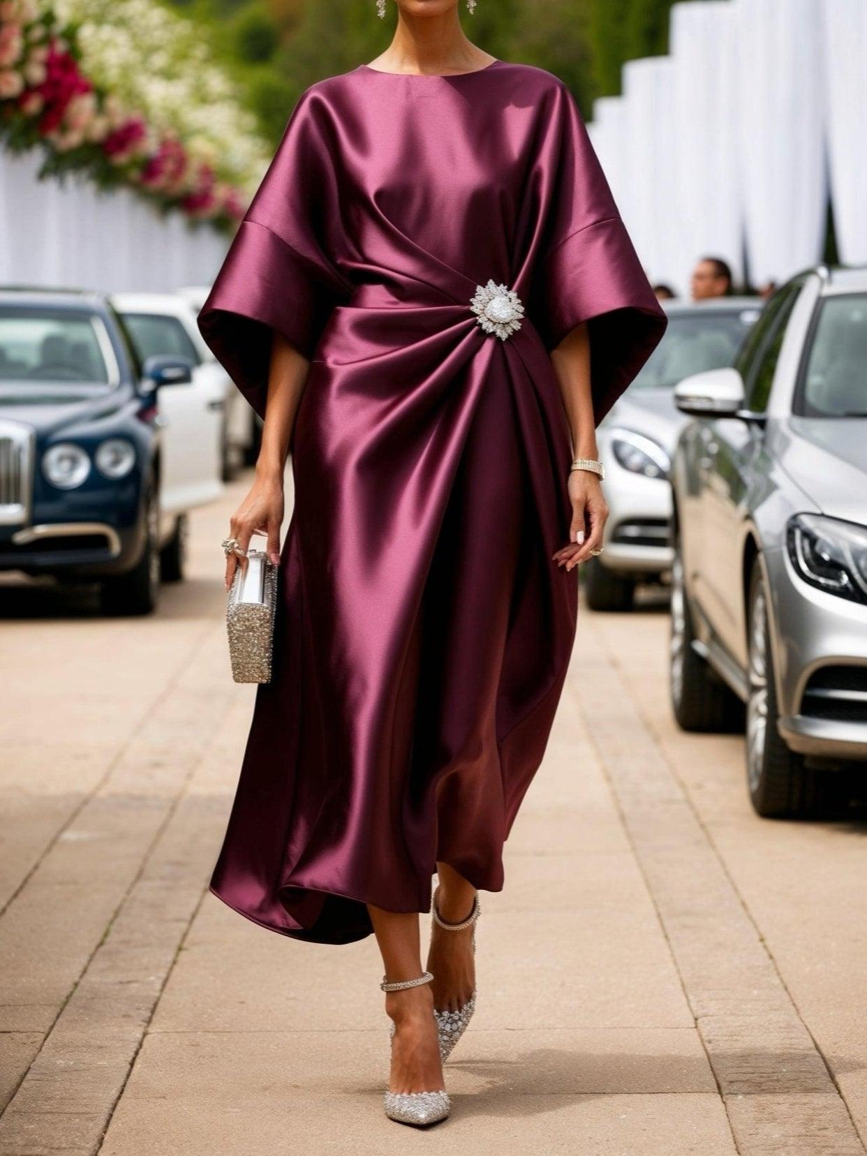 Savannah - Rochie lungă luxoasă din satin strălucitor — imagine 5