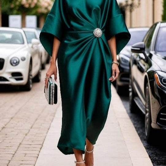 Savannah - Rochie lungă luxoasă din satin strălucitor — imagine 6