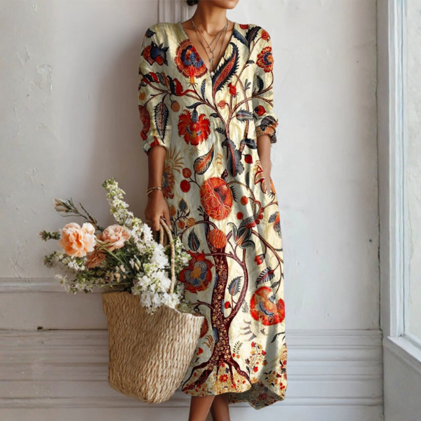 Scarlett - rochie boemă cu imprimeu floral — imagine 1