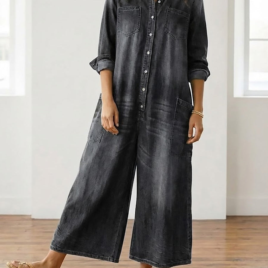 Serenity - salopetă din denim și bumbac — imagine 2