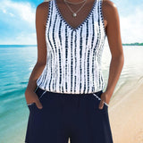 Serenity - costum de baie casual cu buzunare și decolteu în V — imagine 2